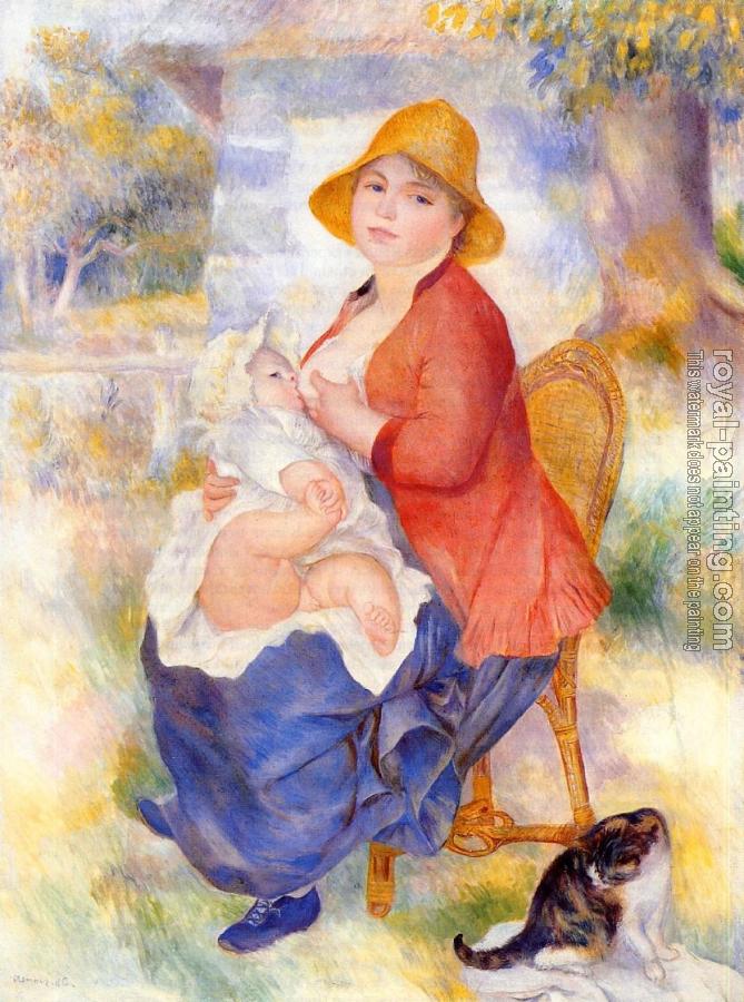 Pierre Auguste Renoir : Motherhood, Woman Breast Feeding Her Child II